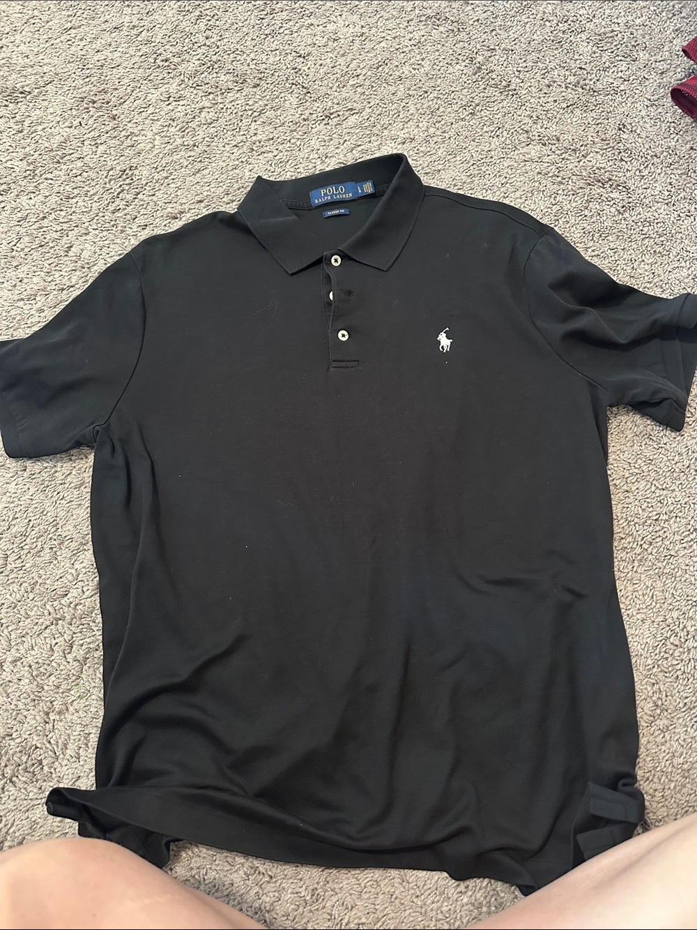 Polo by Ralph Lauren Black Men’s Polo with White Pony Logo